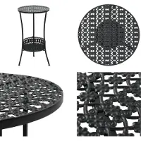 vidaXL Table de bistrot noir 40x70cm métal - Table - Tables - Table haute