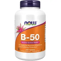 Sonstiges Complexe de vitamine B-50 250 comprimés Now Foods