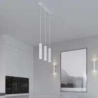 Silamp Applique Murale Blanche Tube pour 2 Ampoules G9