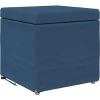 Syfax Tabouret Bleu 41 x 41 x 40 cm Tissu et bois stratifié