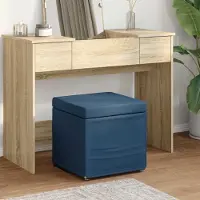 Prolenta Maison Exclusive - Tabouret bleu, 41 x 41 x 40 cm, revêtement en tissu et structure en bois aggloméré