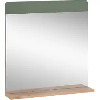 Vicco Miroir de salle de bain Izan Vert/force de l'or Chêne 60x62cm avec tablette, Model 54416