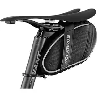 RockBros Sacoches de selle de vélo Sacoches de siège imperméables à la pluie légère (Noir)