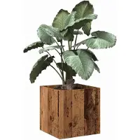 Prolenta Maison Exclusive - Jardinière aspect bois ancien 40x40x40 cm Matériau dérivé du bois