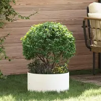 Prolenta Maison Exclusive - Lot de 5 pots pour plantes, blancs, dimensions 40 x 40 x 20 cm, en acier laminé à froid