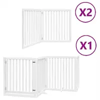 Syfax Barrière pour chien porte pliable 8panneaux blanc bois peuplier