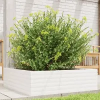 Prolenta Maison Exclusive - Bac à plantes blanc 80x80x23 cm Bois massif Pin