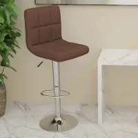 Prolenta Maison Exclusive - Tabouret de bar en tissu marron
