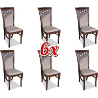 AEA Garnitur Küchen Wohnzimmer Esszimmer Set Designer Stuhl Set 6x Stühle Polster