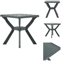 vidaXL Table de bistrot vert 70x70x72 cm plastique - Tables de jardin