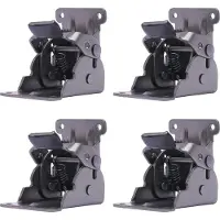 StarTech.com Charnière rabattable pour pied de table - Charnière pour meubles - Réglable de 0 à 90° - À verrouillage automatique - Pour table/établi - Lot de 4 - Noir