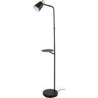 Rabalux Lampadaire noir étagère ronde pour salon chambre 1xE27 40W AZIM2
