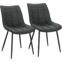 Merkloos Chaise de salle à manger - gris foncé - Kuipstuhl - Chaise de salon et de cuisine - lot de 2