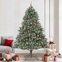 vidaXL Durable Arbre de Noël artificiel avec 300 LED Vert 160 x 160 x 240 cm - Arbres de Noël artificiels Octo2282153 2parcel