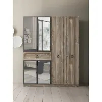 AEA Kleiderschrank Spiegel Stauraum Schwarz Kleidung Praktische Aufbewahrung Möbel