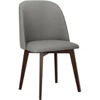 Mirjan 24 Chaise de cuisine rembourrée AFTON 5 - noyer / gris