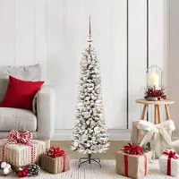 vidaXL Pratique Sapin de Noël artificiel avec 150 LED Vert et Blanc 120 cm - Sapins de Noël artificiels ,mobilier design 7599404 2parcel
