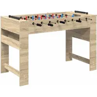 Syfax Table de Foosball Chêne Sonoma 125 x 60,5 x 80 cm