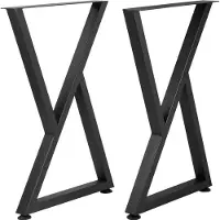 Vevor Pieds de table en métal en forme de Z Pieds de table à manger 28"x18" Pieds de bureau Lot de 2