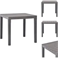 vidaXL Table de jardin Mocca 78 x 78 x 72 cm Plastique - Tables de jardin