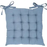 TODAY Coussin en coton pour chaise de cuisine COMFORT, noué, 38 x 38 cm, bleu clair