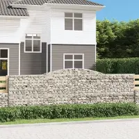 Prolenta Maison Exclusive - Paniers à gabions arqués 25 pcs 400x50x120/140 cm Fer galvanisé