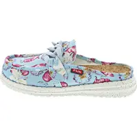 Fusion Ella : Chaussures plates pour femmes, chaussures basses, mocassins, couleur bleue, style décontracté