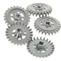LEGO 5x Technic Roue dentée z24 nouveau-gris clair 24 dents Roue 6860 7659 4211434 3650b