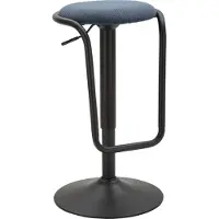 Mauro Ferretti Tabouret de bar modèle Destiny, couleur noire marine, diamètre 41 cm, hauteur réglable de 61 à 83 cm