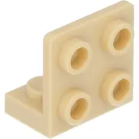 LEGO Angle : 25 équerres 1x2/2x2, 90°, beige