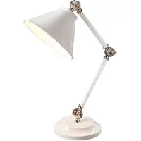 Elstead Lighting Lampe de bureau rétro Provence blanche avec nickel poli Elstead