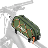 RockBros Road-to-Sky Sacoche de cadre de vélo, sacoche de tube supérieur, imperméable, 0,7L, vert
