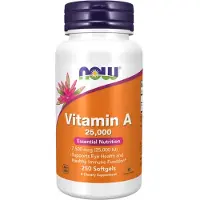 Sonstiges Vitamine A 25000 UI 250 capsules molles Now Foods