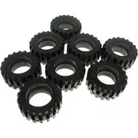 LEGO 8x Technic Roue Pneu solo 30.4x14 noir roues 3039126 30391