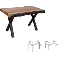 Xl Moebel Gmbh Holz Couchtisch auf schwarzen Beinen für Ihr Wohnzimmer Original Designmodell