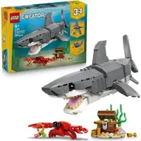LEGO Creator 3-en-1 31381 Le Redoutable Requin et Coffre au Trésor - Jouet