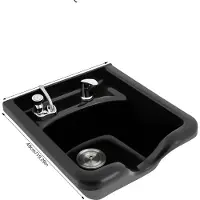 OEM Shampoo, lavabo, construction en ABS durable, design ergonomique, couleur noire