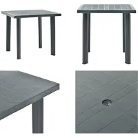 vidaXL Table de jardin vert 80 x 75 x 72 cm plastique - Table de jardin - Tables de jardin - Table de salle à manger
