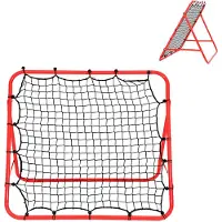 HENGDA Football Rebounder Filet Sports Kickback pour exercices Tir de foot 103 x 100 x 72 cm Rouge 5 niveaux réglables