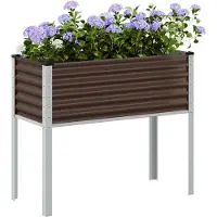 Prolenta Maison Exclusive - Jardinière marron 100 x 45 x 90 cm Acier