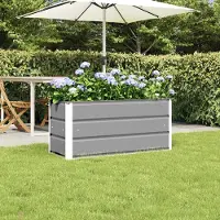 Prolenta Maison Exclusive - Bac à plantes gris clair 100 x 40 x 45 cm en acier