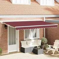 Prolenta Maison Exclusive - Armature de store rouge bordeaux 350 x 200 cm