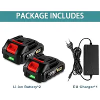 StarTech.com Batterie Li-ion pour outils électriques - Kit batterie 21 V - 2 batteries 1,5 Ah + 1 chargeur - Rechargeable - Prise UE - CE - Bleu