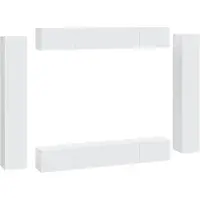 Syfax Ensemble de meubles TV 8 pcs Blanc Bois d'ingénierie