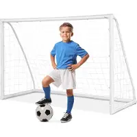Costway 183x120cm But de football pour enfants pour les jeux et l'entraînement des enfants et des adolescents à partir de 6 ans, but de football UPVC entraînement de football