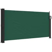 Syfax Auvent latéral rétractable vert foncé 100x500 cm