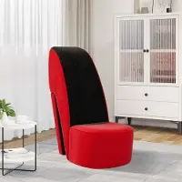 Prolenta Maison Exclusive - Chaise en forme de talon haut rouge velours