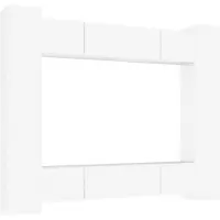 Syfax Ensemble de meubles TV 8 pcs Blanc Bois d'ingénierie