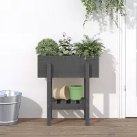 Prolenta Maison Exclusive - Bac à plantes gris 62x30x69 cm Bois massif de pin