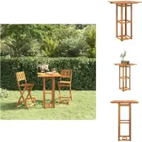 vidaXL Table de bistrot 75x75x110 cm en bois massif d'acacia - Tables de jardin